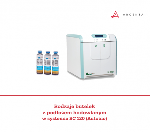 Rodzaje butelek z podłożem hodowlanym w systemie BC 120