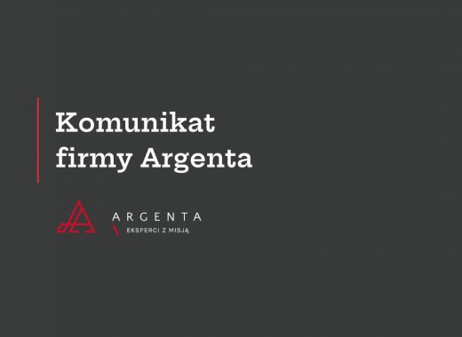 Komunikat firmy Argenta